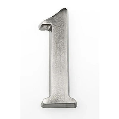 Imagen de HUBER número de casa aluminio 1 10 cm I números para puerta placas en noble diseño 3D, anodizado