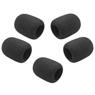 Imagen de cyclingcolors 5X Filtro antipop microfono Micro Espuma antiviento Negro, Tipo C