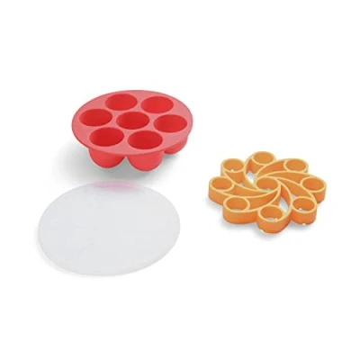 Imagen de Instant Pot™ Juego de Molde y Rejilla para Huevos Aperitivos Silicona Antiadherente sin BPA con Tapa