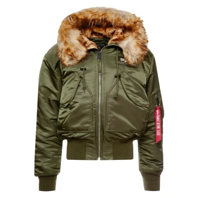 Imagen de Alpha Industries 45P Hooded Custom Chaqueta de invierno, Hombre, Talla: Small, Dark green