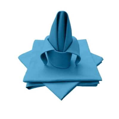 Imagen de Servilletas de Tela, 4 Unidades, 100% algodón, colección Concepto, Color y tamaño a Elegir (servilletas Juego 45 x cm, Azul Cielo)