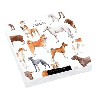 Imagen de 20 servilletas de diferentes razas perros, animales, diseño decoración mesa, decoupage, técnica servilletas, 33 x cm