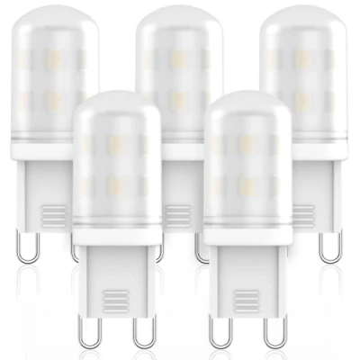 Imagen de RuLEDne Bombilla LED G9 2W Sustitución para halógena 28W 25W 20W, Blanco cálido 2700K, AC 220V 240V, CRI 85+, Sin parpadeo, ángulo de 360 grados (4000K 5PCS)
