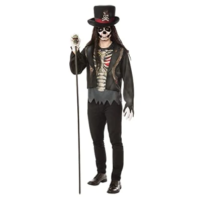 Imagen de Bristol Novelty 301574STD000 Disfraz de hombre vudú, adulto, multicolor, talla estándar Halloween