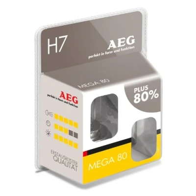 Imagen de AEG Automotive 97267 Lámpara Mega 80 H7, 55 W, set de 2 piezas