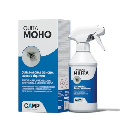 Imagen de CAMP Spray Limpiador de manchas moho y humedad, Efficaz Instantáneo, para paredes externas e internas, 300 ml