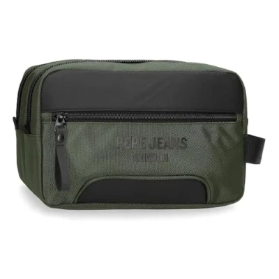 Imagen de Pepe Jeans Bromley Neceser Dos Compartimentos Adaptable Verde 26x16x12 cms Poliéster