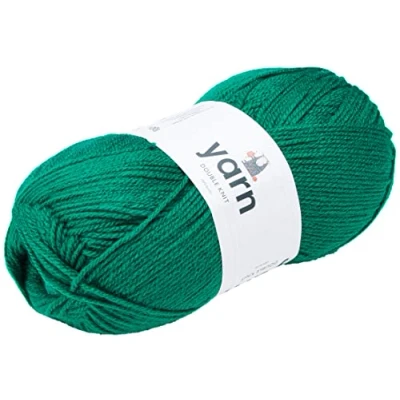Imagen de Korbond Double Knit Acrylic Hilo de Punto Doble, 100g, Acrílico, Verde (Emerald), 1 Ball, 290