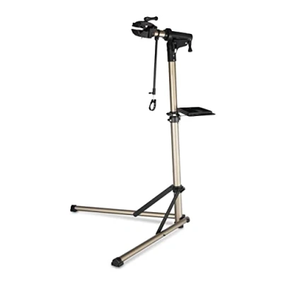 Imagen de CXWXC SoporteTaller Bicicleta soporta hasta 40 kg/88 libras para bicicletas, soporte de reparación bicicletas con cabezal giratorio 360 Y andeja herramientas magnética (2 Pies)