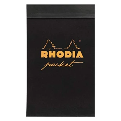 Imagen de Clairefontaine ES Rhodia 8220C, un bloc de bolsillo 40 hojas desmontables, 7,5 x 12 cm, tapa colores surtidos