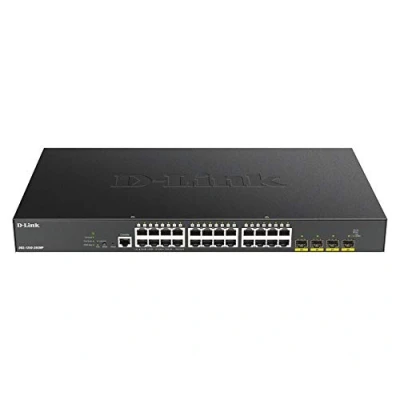 Imagen de D Link DGS 1250 28XMP Switch 28 puertos PoE Gigabit Gestionable con uplink a 10Gbps, Layer 2 y 3 Lite (24x 10/100/1000BASE T PoE, 4x 10G SFP+ 1x consola RJ 45), Negro