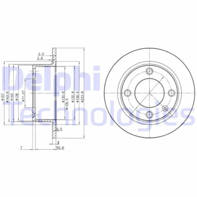 Imagen de DELPHI BG2691 Disco de freno 224 9 4 macizo aceitado sin procesar cojinete rueda, anillo sensor ABS CITROËN: Xantia Hatchback
