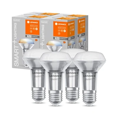 Imagen de LEDVANCE Smart LED R63 spot lamp con tecnología Wifi, base E27, color de la luz cambiable (2700 6500K), reemplazo bombillas reflectoras convencionales 60W, controlable Alexa, Google &amp; App