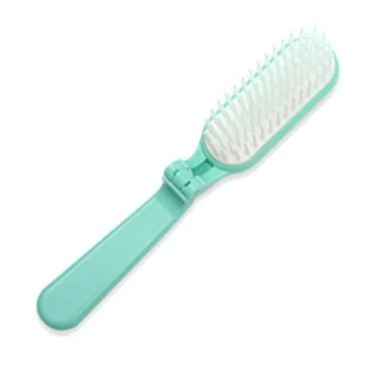 Imagen de 1PC Suave Cepillo De Pelo Peine Masaje Portátil Fold Belleza Herramienta Viajes Detangler Del Estilo Para Las Mujeres Hombre Y Niños (Azul)