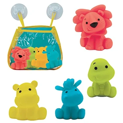 Imagen de LUDI 4 Aspergores de Animales para Baño, Plástico Flexible, 10 Meses, Multicolor