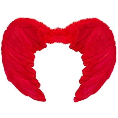 Imagen de Balinco Alas de ángel Cupido Plumas Diablo como Accesorio para señoras Disfraz Halloween Carnaval Mottoparty (Rojo)