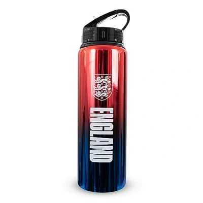 Imagen de Hy Pro Botella de aluminio UV 750 ml con licencia oficial England FA Pajita plegable integrada, acabado neocromático, a prueba fugas, ligera, sin BPA
