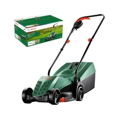 Imagen de Bosch cortacésped con cable EasyRotak 32 205 (1200 W de potencia del motor, ancho corte: cm, cesta colectora 31 litros, adecuado para jardines pequeños)