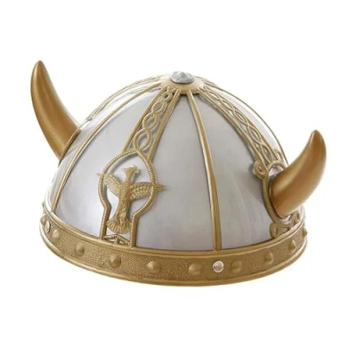 Imagen de W WIDMANN MILANO Party Fashion Casco de vikingo para niños, plástico duro, tocado, accesorio, carnaval, fiesta temática