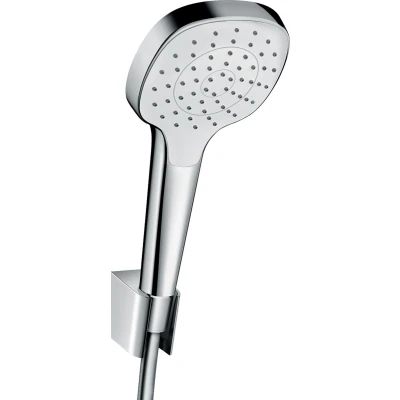 Imagen de hansgrohe Croma Select E Set de Soporte Ducha, 1 Tipo Chorro con Flexo 160 cm, Blanco/Cromo, 26412400