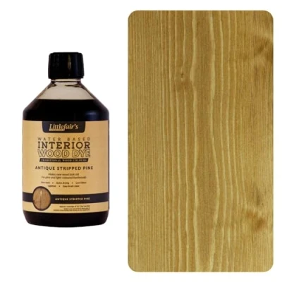 Imagen de Littlefair&#039;s Tinte para Madera 500ml Acabado Premium, Fácil de Usar y Limpiar Basado en Agua, Seguro Ecológico Disponible Muchos Colores Color: Pino antiguo decapado