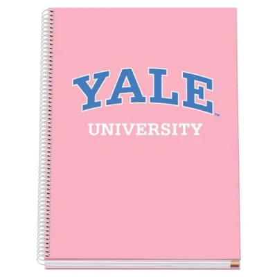Imagen de DOHE Cuaderno A4 Cuadriculado Encuadernación Espiral, 100 Hojas de 90 g/m², Cuadrícula 5 mm, Tapa Dura, Yale University Pink Lady, Material Escolar Rosa