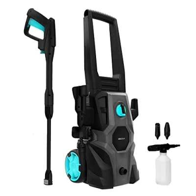 Imagen de Cecotec Hidrolimpiadora de Alta Presión HydroBoost 1400 EasyGo, W, Hogar, Jardín o Coche, Caudal 426 l/h, 105 Bares Presión, Bomba Aluminio, Ruedas, Radio acción 11 m