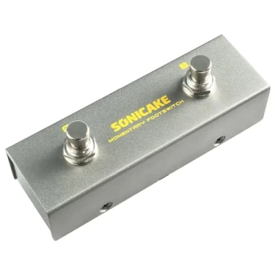 Imagen de SONICAKE Dual Footswitch Pedal de 2 vías Controlador conmutador pie momentáneo 6.35mm con cable TRS