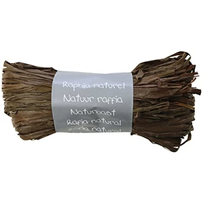 Imagen de Clairefontaine Ref 196073C Bola de rafia natural 50 g, material polipropileno sintético Adecuado para decoración, envolver regalos y manualidades Chocolate