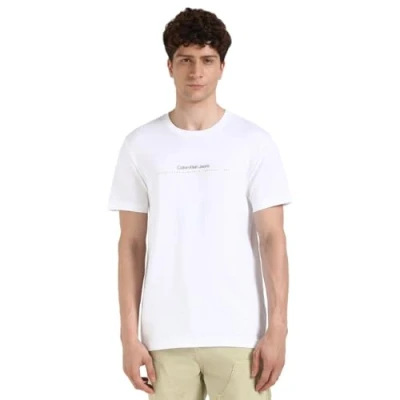 Imagen de Calvin Klein Jeans Minimal LOGO TEE Camiseta estampada, Hombre, Talla: Large, Bright white