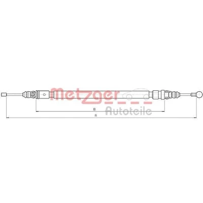 Imagen de METZGER 10.6235 Cable de Freno Mano Atrás izquierda, derecha 829/666 COFLE