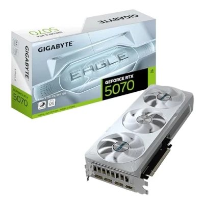 Imagen de Gigabyte GeForce RTX 5070 Eagle OC ICE SFF 12G Tarjeta Gráfica 12GB GDDR7, 192 bits, PCI E 5.0, 2587 MHz Core Clock, 3 x DP 2.1a, 1 HDMI 2.1b, NVIDIA DLSS 4, GV N5070EAGLEOC 12GD