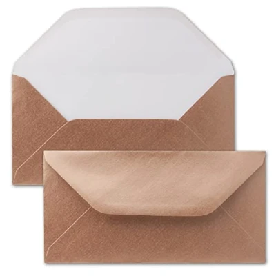 Imagen de neuser color froh Sobres 220 x 110 mm, nassklebung gesamtparent, Metallic Bronze 50 Umschläge