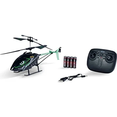 Imagen de Carson Araña Helikopter 500507160 Toxic Spider 340 100% Helicóptero teledirigido, Modelo RTF (Ready to Fly Listo para Volar) Robusto Principiantes, niños a Partir de 12 años, Color Negro
