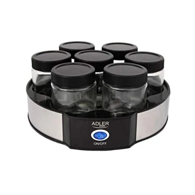 Imagen de Adler AD4476 Yogurtera capacidad 1,4 Litros, 7 tarros 200ml, negro