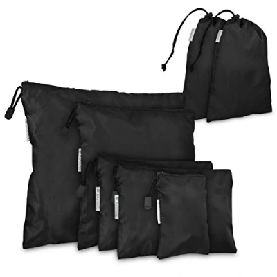 Imagen de Navaris Set de 7 organizadores para Maleta Bolsas almacenaje Ropa Zapatos en Equipaje Sacos Embalaje Viajes Negro