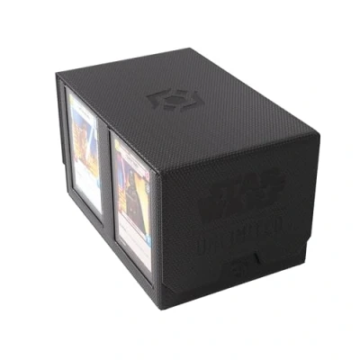 Imagen de Gamegenic Star Wars Unlimited Double Deck Pod ¡Lleva tu Experiencia de Juego a un Nuevo Nivel! Caja para Mazos Premium Caben 120 Cartas con Doble Funda Negro