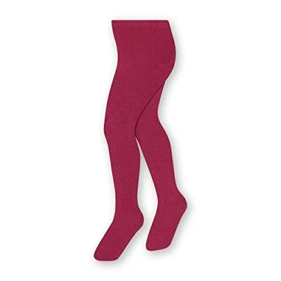 Imagen de STEVEN Medias de algodón liso y para niños/Altura 68 cm 158 cm/Perfecto los días más fríos/Opaco/Medias niños/Unisex/Edad 0 11/Vino tinto/104 110