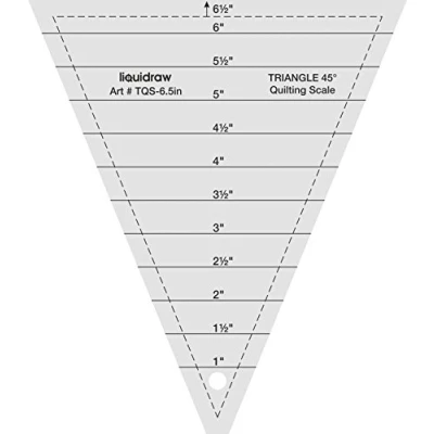 Imagen de Liquidraw® Regla triangular para acolchar, plantilla acrílica transparente, imperial (regla de 30 9.5 pulgadas/regla 45 6.5 pulgadas) (45