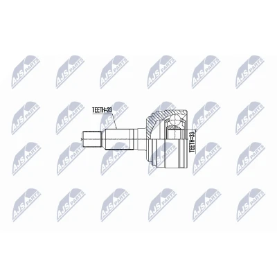 Imagen de NTY NPZ RE 007 Junta Homocinética Eje delantero, derecha, izquierda Caucho RENAULT: MEGANE 2 Kombi, Coupe Cabriolet
