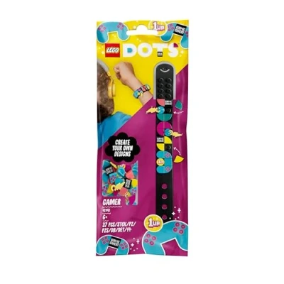 Imagen de LEGO 41943 Dots Pulsera con Amuletos Gamer