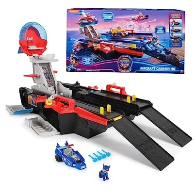 Imagen de PAW PATROL Patrulla Canina Aircarft Carrier HQ PPTMM, Color Negro, pequeño (Spin Master 6067496)