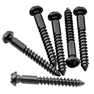 Imagen de Musiclily Ultra 3,5x30mm Acero Inoxidable Tornillos Puente Tremolo para Guitarra Eléctrica estilo PRS, Negro (Set de 6)