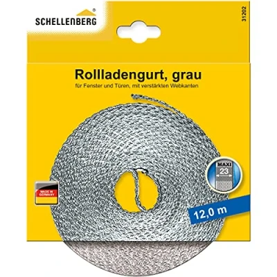 Imagen de Schellenberg 31202 Arnés para persiana enrollable Maxi 23 mm, 12 m, gris