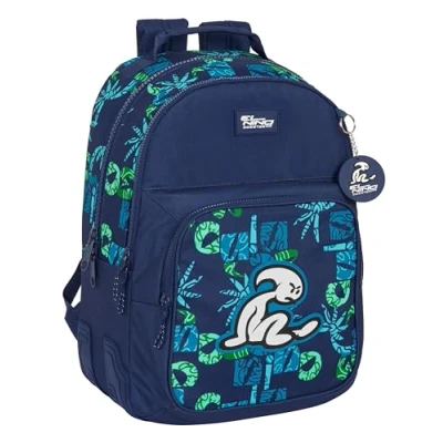 Imagen de Safta EL NIÑO GLASSY Mochila Escolar Infantil, Ideal para Niños de Diferentes Edades, Cómoda y Versátil, Calidad Resistencia, 32x15x42 cm, Color Azul Marino