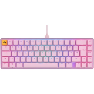 Imagen de Glorious gaming GMMK 2 Compact 65% Teclado mecánico, compacto TKL 65%, carcasa de aluminio, personalizable, keycaps dobles, switches Fox, RGB, distribuciones QWERTY inglés Rosa