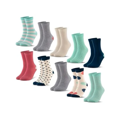 Imagen de Occulto Calcetines Colores para Niño y Niña 10 pares (modelo: Estilo) Menta 23 26