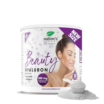 Imagen de Nature&#039;s Finest by Nutrisslim Beauty Hyaluron con Polvo de Colágeno, Acido Hialurónico 200 Mg por Porción, Para Una Piel Hidratada y Sin Arrugas, Vitamina C Añadida, Ideal Mujeres