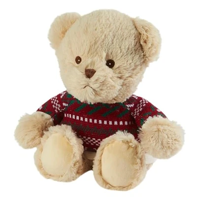 Imagen de Warmies oso de peluche totalmente calentable, perfumado con lavanda francesa, Navidad