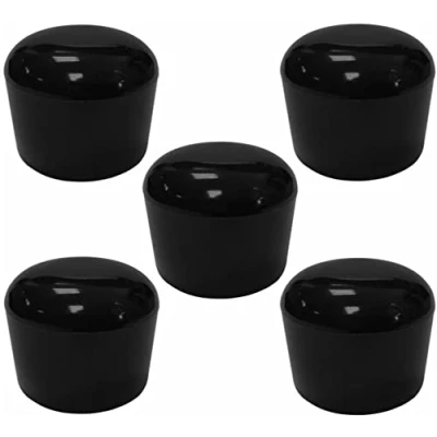 Imagen de cyclingcolors 5X Tapas de Tubo Redondo topes tapon Protector Cubierta Patas conteras Negro, 12mm